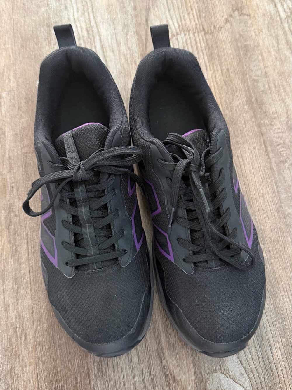 Women's Black/Purple New Balance Steel Toe Shoes for Work!